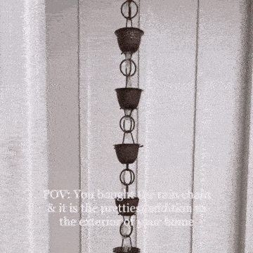 🔥Where Rain Meets Art – Decorative Rain Chain with Bird Bath Design