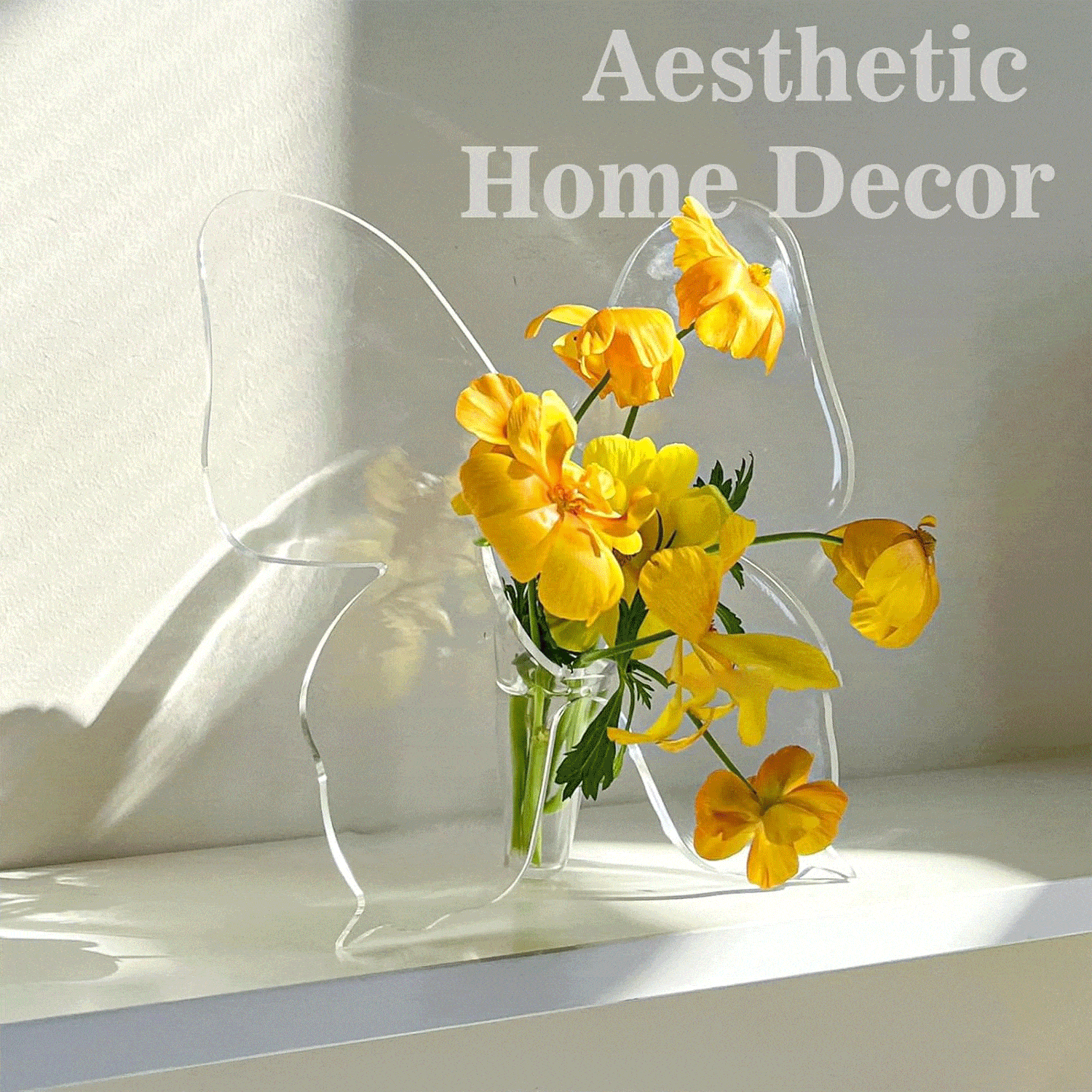 🔥Transparent Butterfly-Inspired Decorative Vase